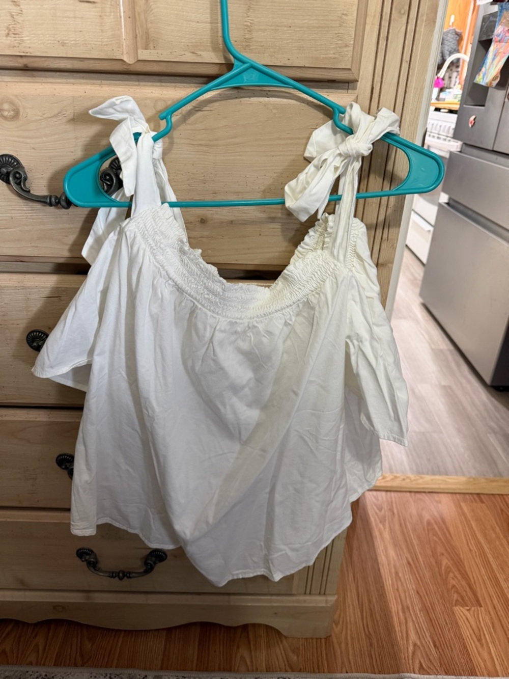 a.n.a White Tie-Shoulder Off-Shoulder Camisole